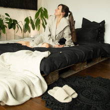 Load image into Gallery viewer, Waffle linen blanket