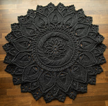 Load image into Gallery viewer, Linen rug SUNFLOWER