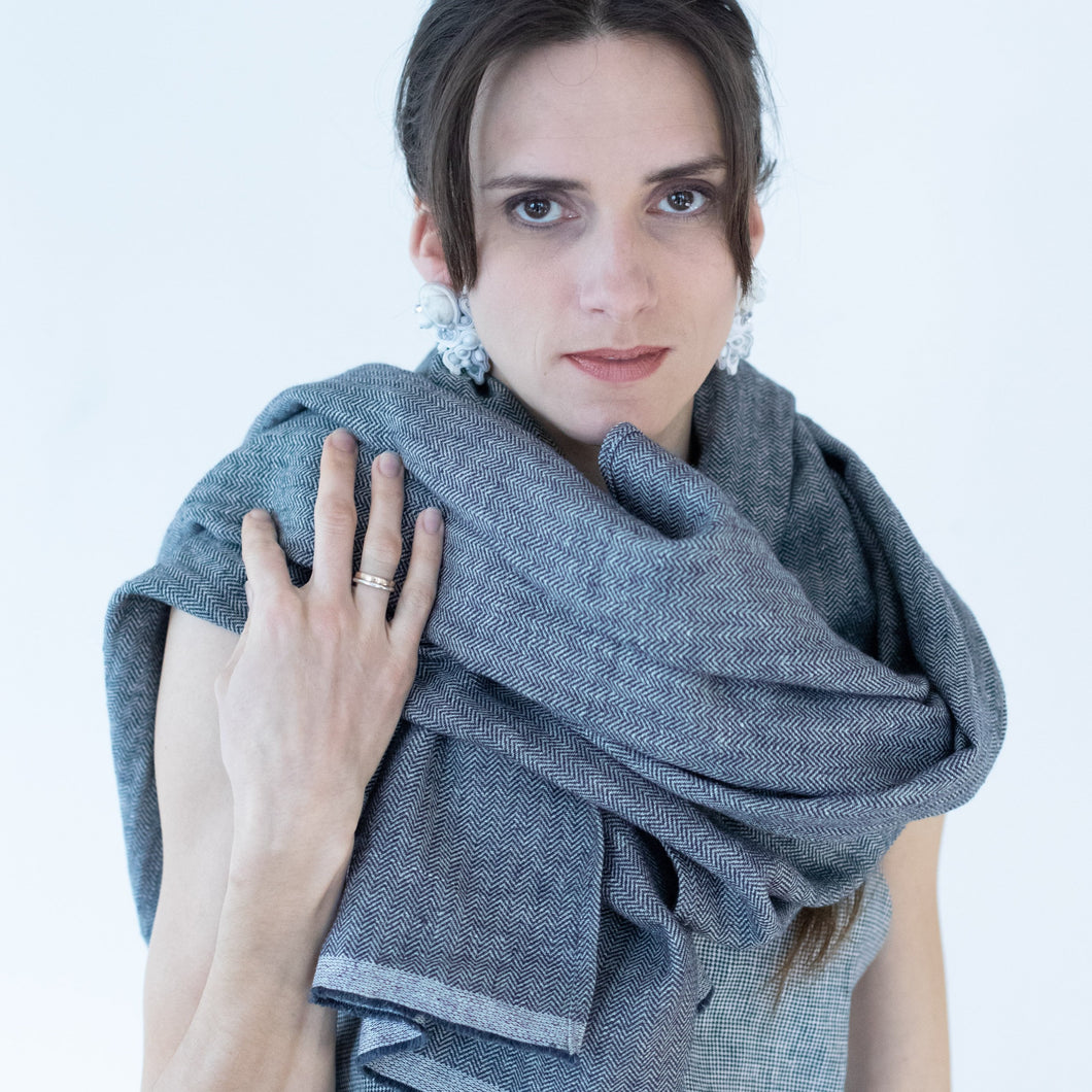 Linen and wool scarf FIR